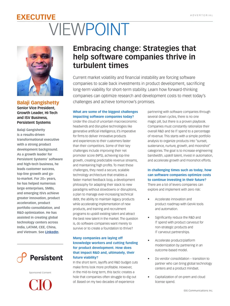 Strategies for Software Companies to Thrive in Turbulent Times