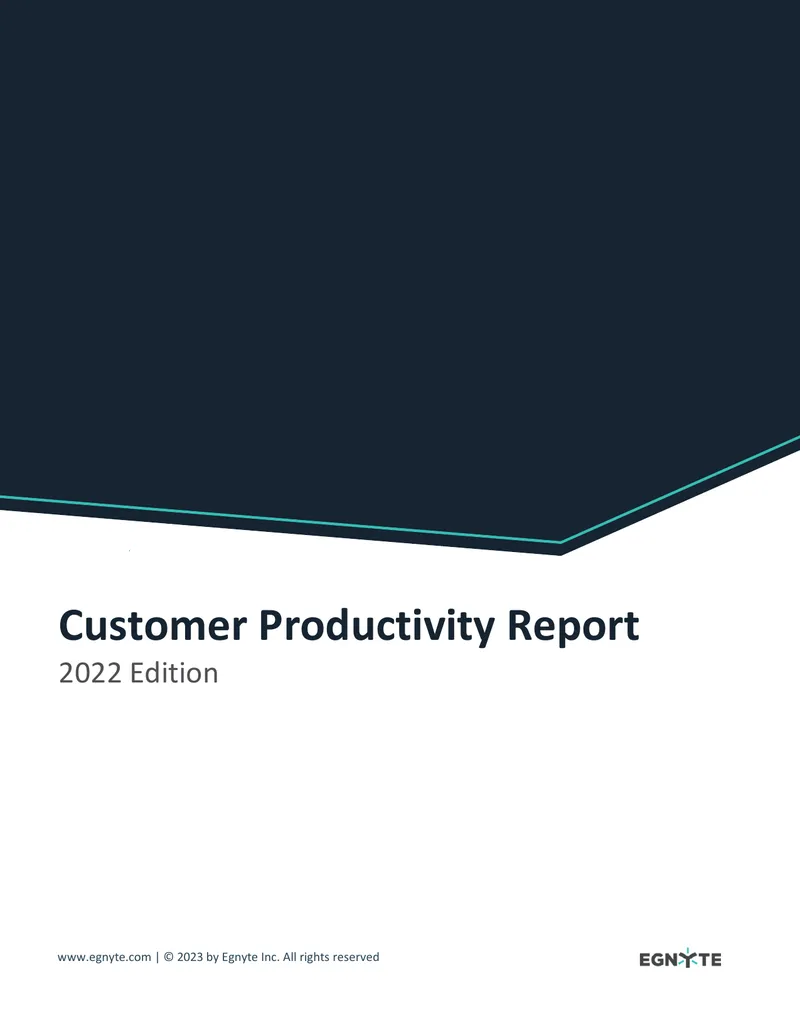 2022 Customer Productivity Report