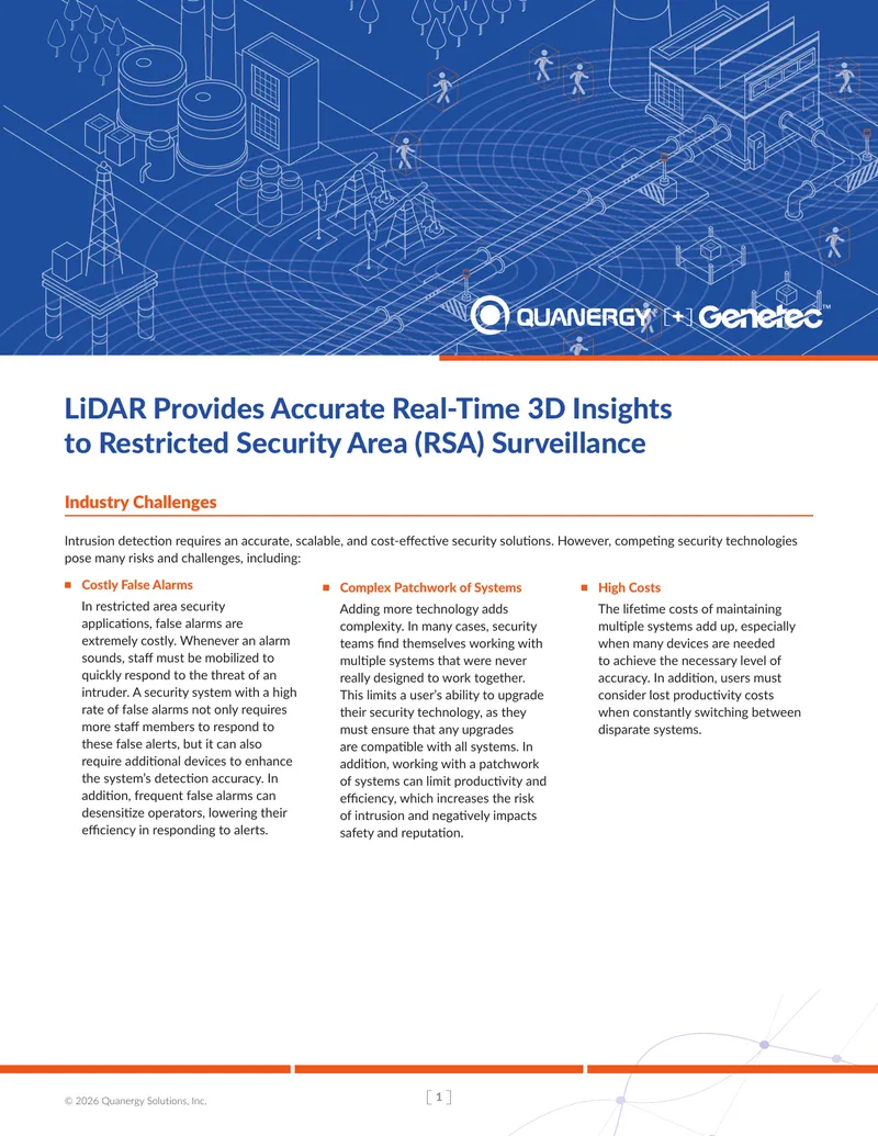 LiDAR Integration for Restricted Security Area Surveillance