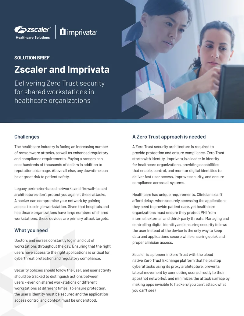 Zero Trust Security Solution for Healthcare Workstations