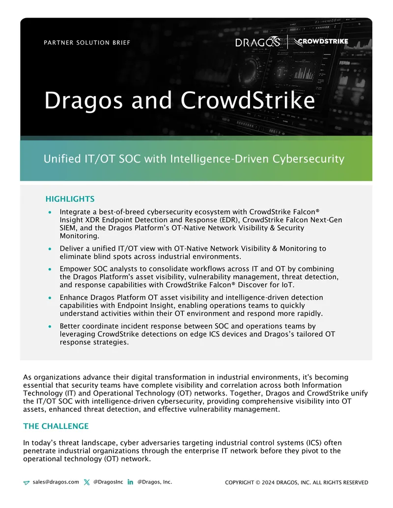 Unified IT/OT Security Operations Center Solution