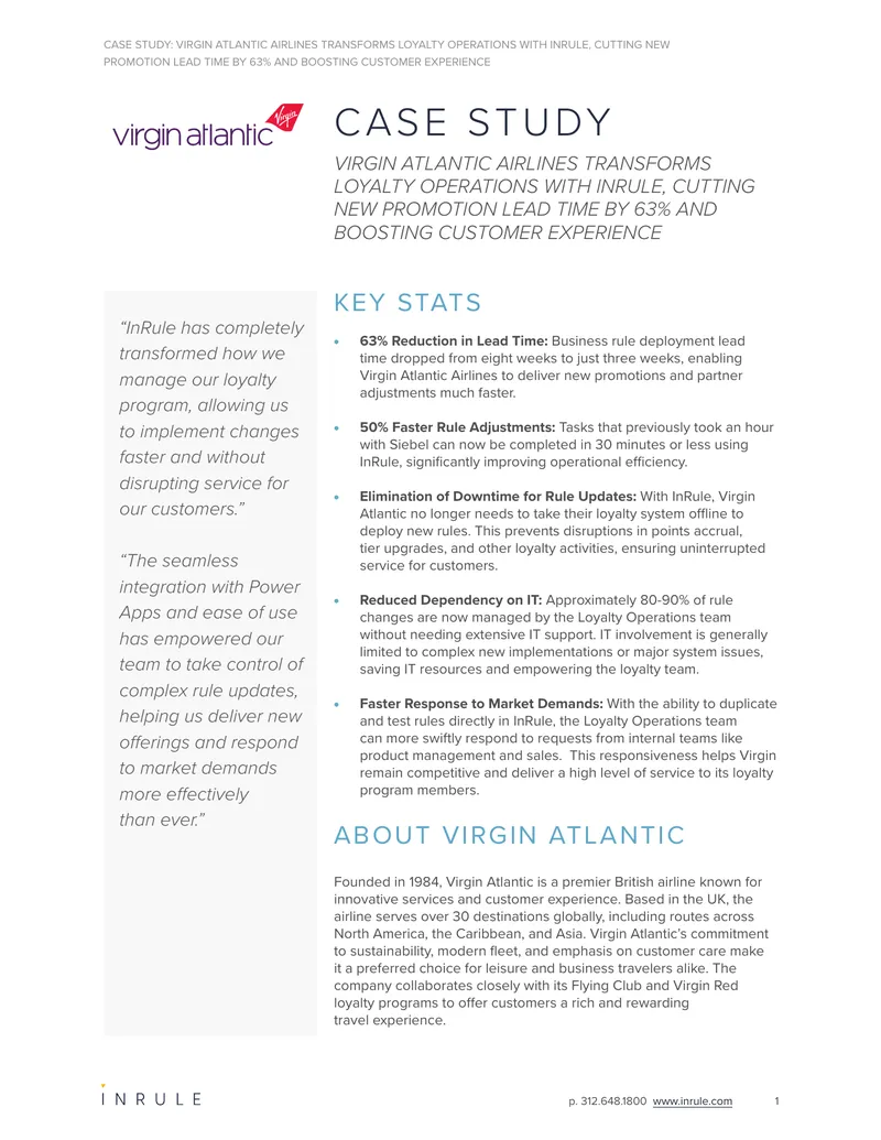 Virgin Atlantic Airlines Loyalty Operations Case Study