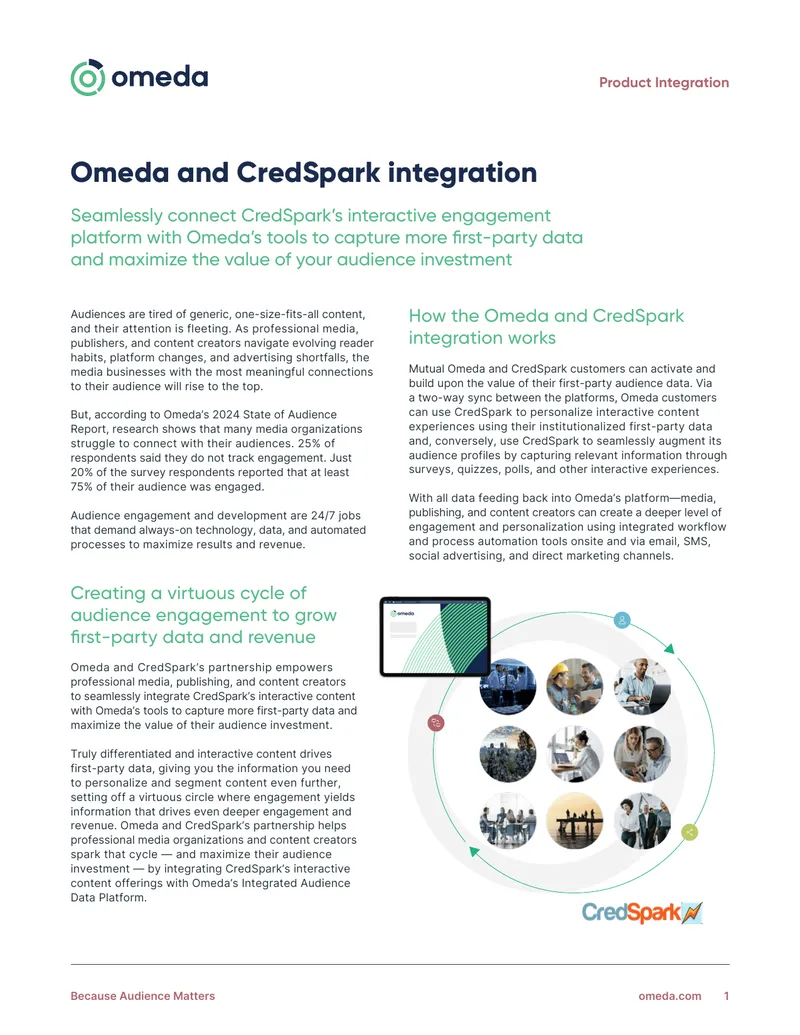 Omeda and CredSpark Integration for Audience Engagement