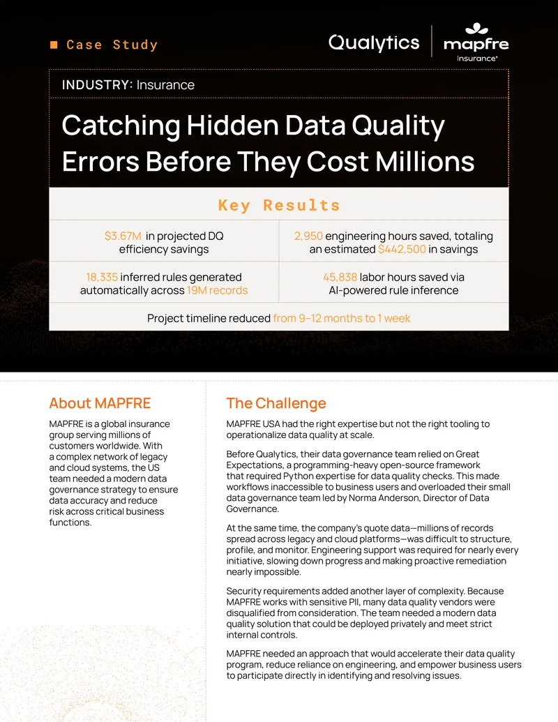 MAPFRE USA Data Quality Improvement Case Study