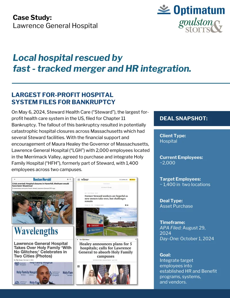 Lawrence General Hospital Bankruptcy Acquisition Case Study
