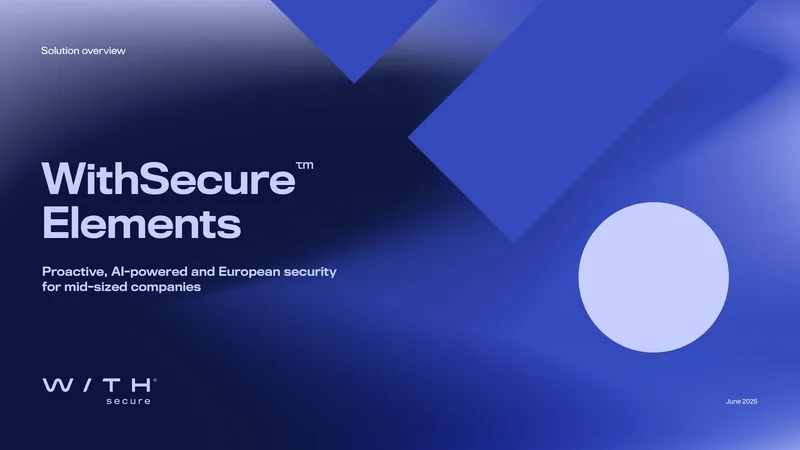 WithSecure Elements Cloud Security Solution Overview