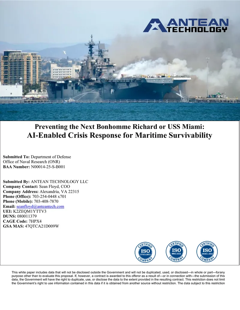 AI-Enabled Crisis Response for Maritime Survivability