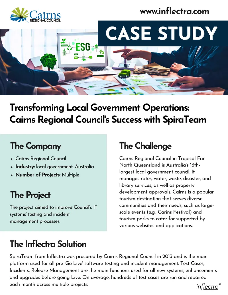 Cairns Regional Council's Implementation of SpiraTeam