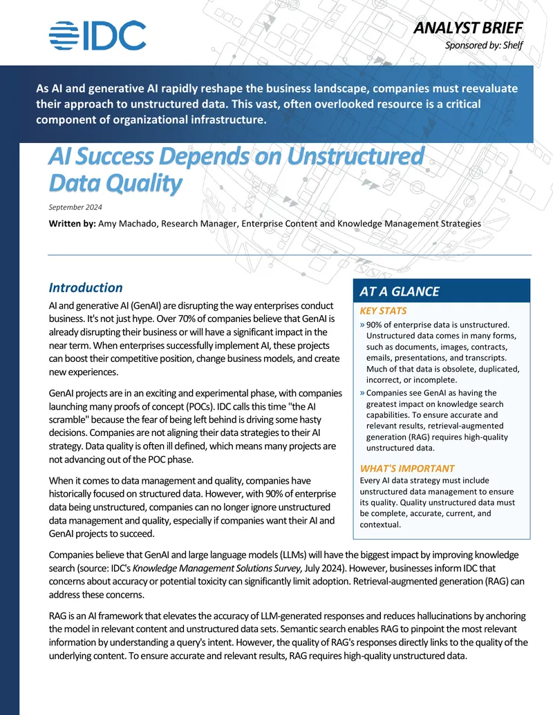 AI Success and Unstructured Data Quality Management
