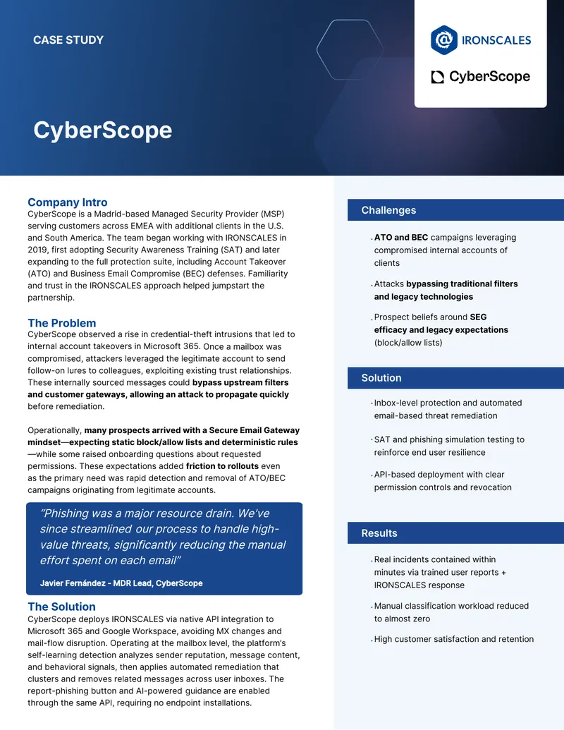 CyberScope Case Study on Email Security Solutions