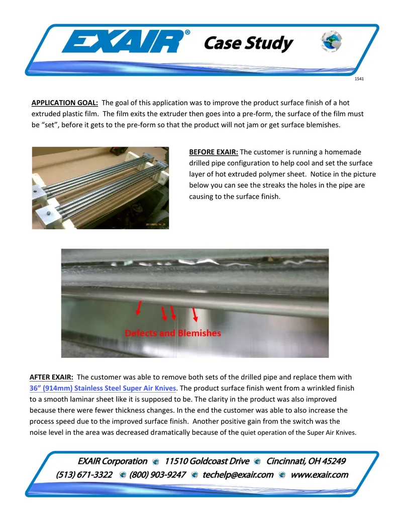Improving Surface Finish of Hot Extruded Plastic Film