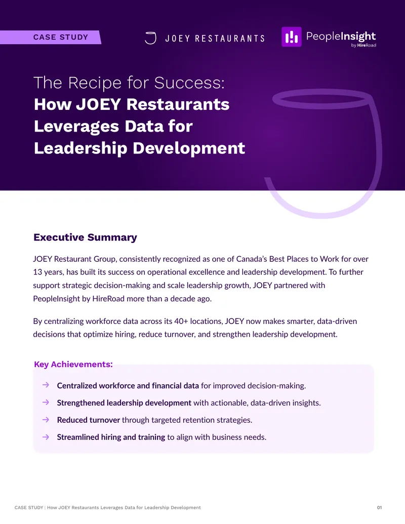How JOEY Restaurants Leverages Data for Leadership Development