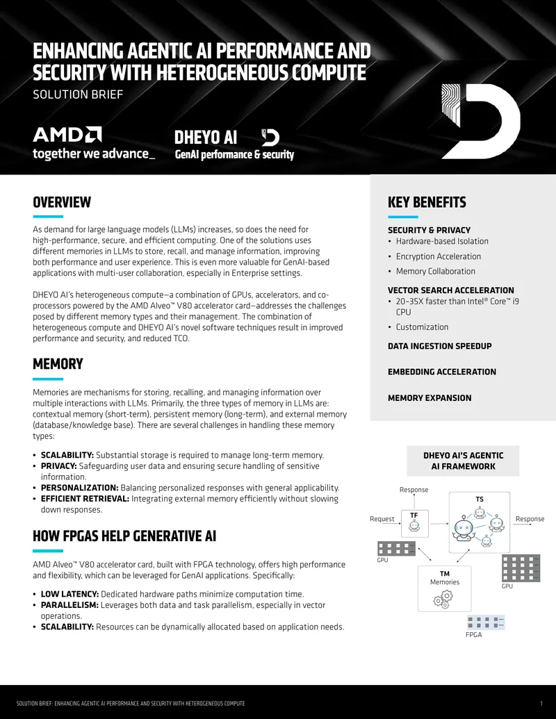 Enhancing Agentic AI Performance and Security with Heterogeneous Compute