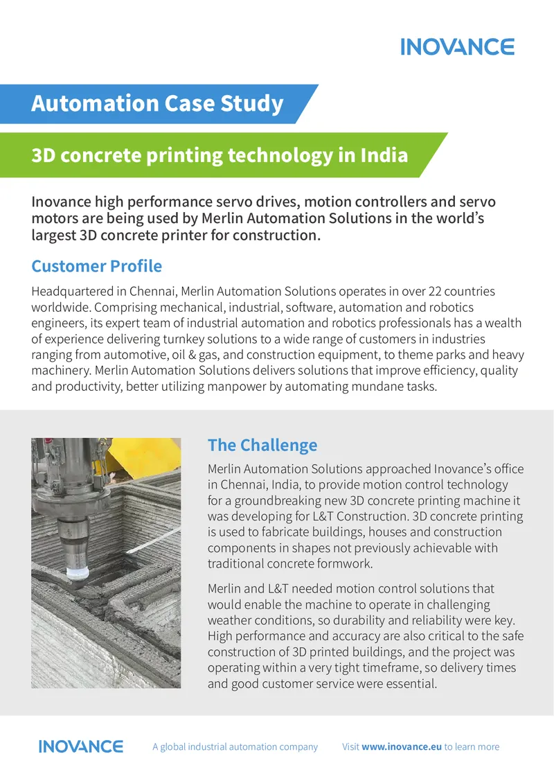 3D Concrete Printing Technology Case Study