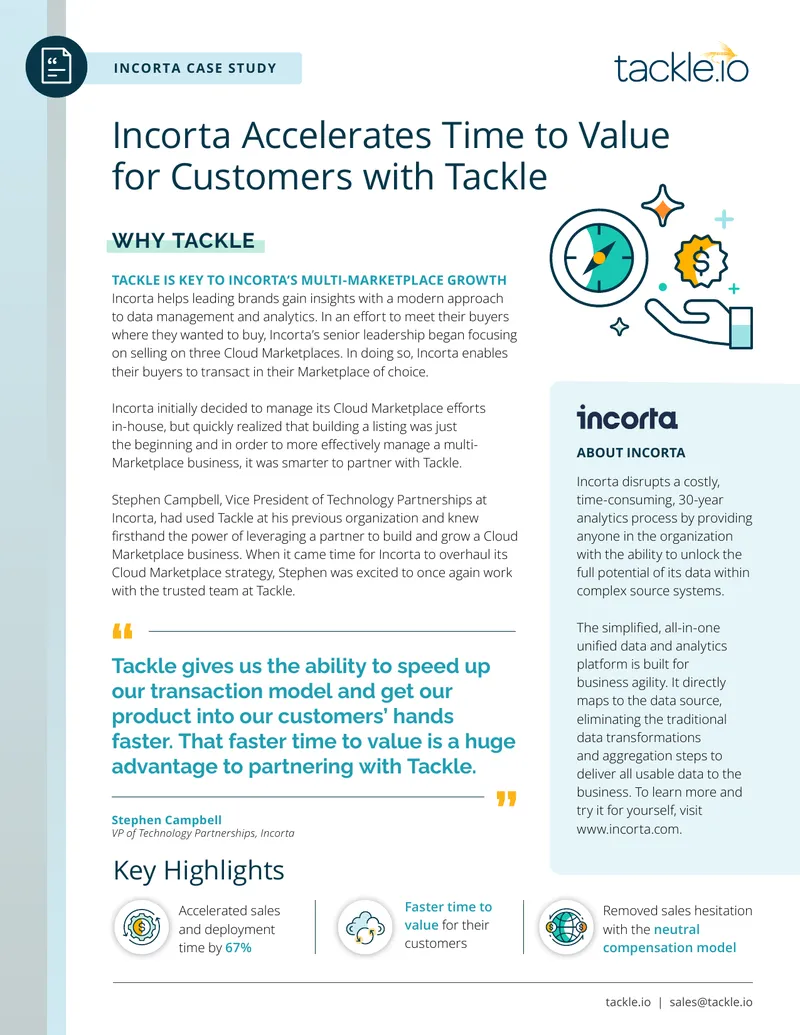Incorta Case Study on Cloud Marketplace Strategy