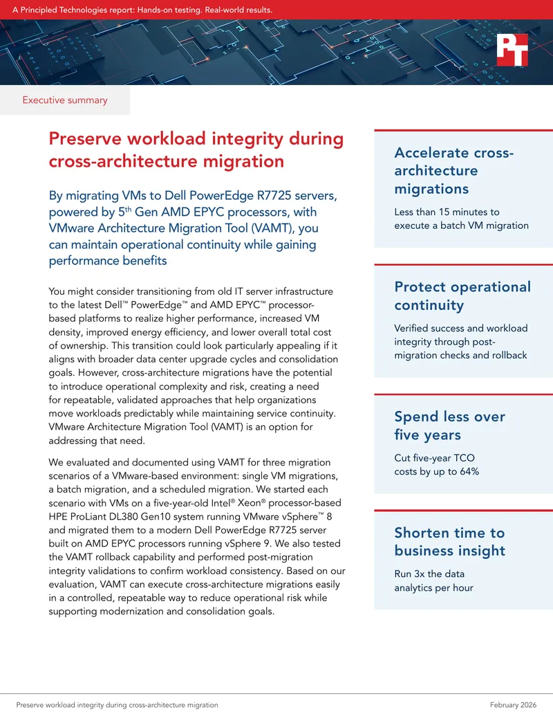 Cross-Architecture Migration Using VMware Architecture Migration Tool