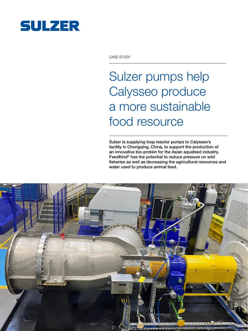 Sulzer Pumps Support Sustainable Food Production