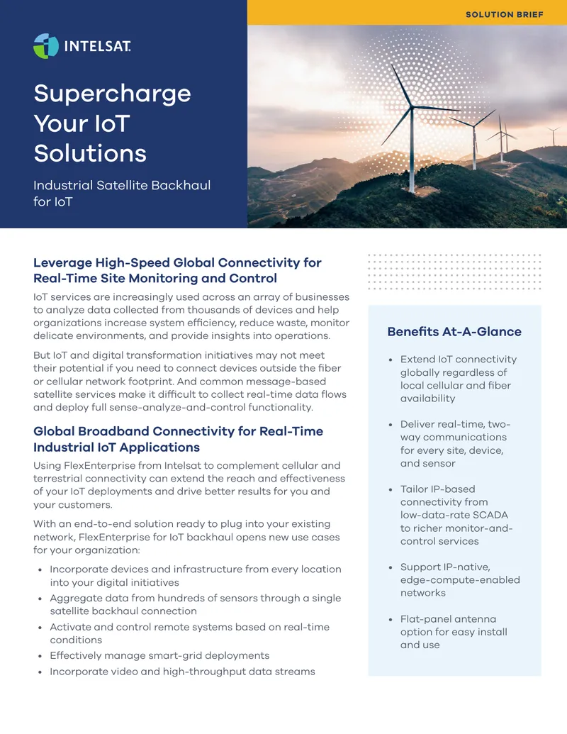 Global Broadband Connectivity for Industrial IoT Applications
