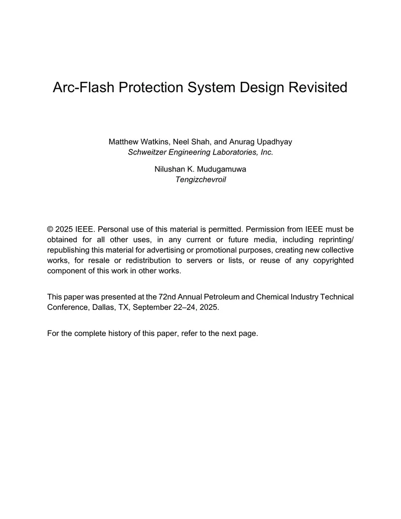 Arc-Flash Protection System Design Overview
