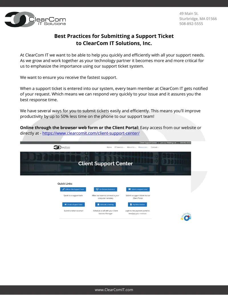 Best Practices for Submitting a Support Ticket