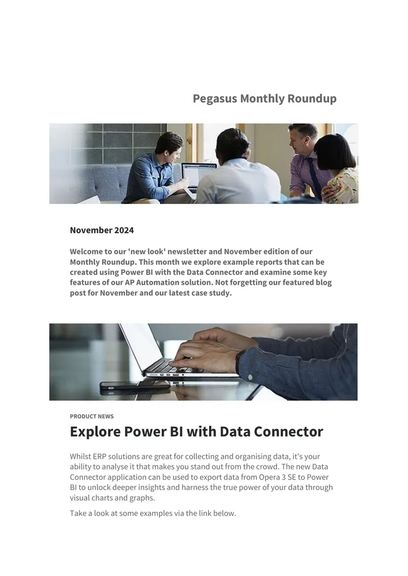 Pegasus Monthly Roundup for November 2024