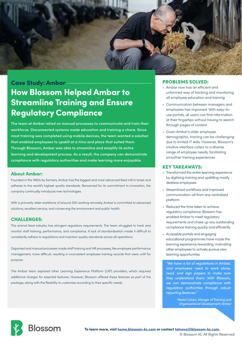 Case Study on Ambar's Training Streamlining