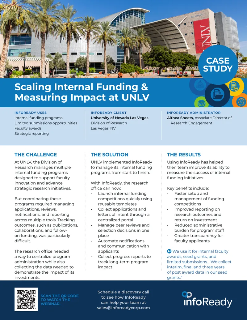 Scaling Internal Funding and Measuring Impact at UNLV