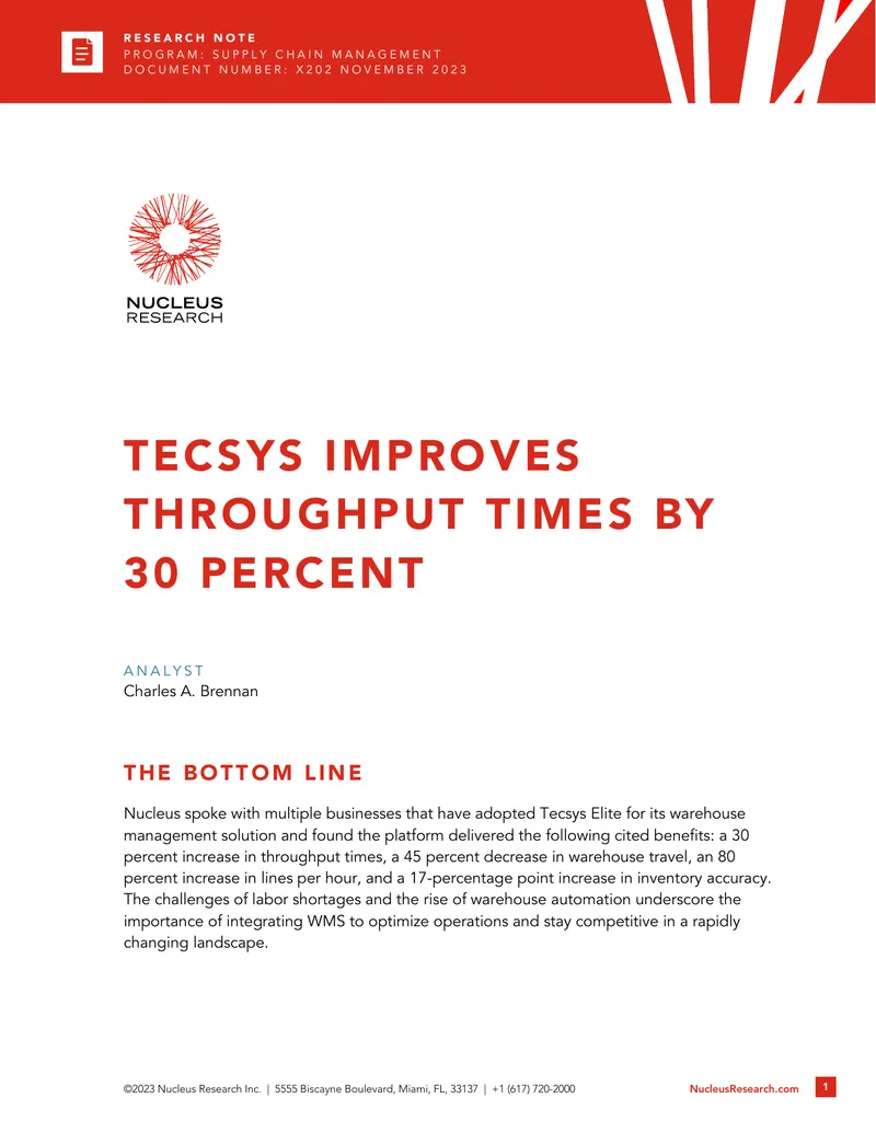 Tecsys Warehouse Management System Implementation Report
