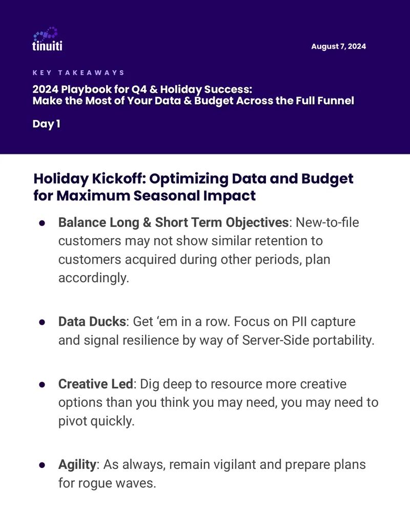 2024 Playbook for Q4 and Holiday Success