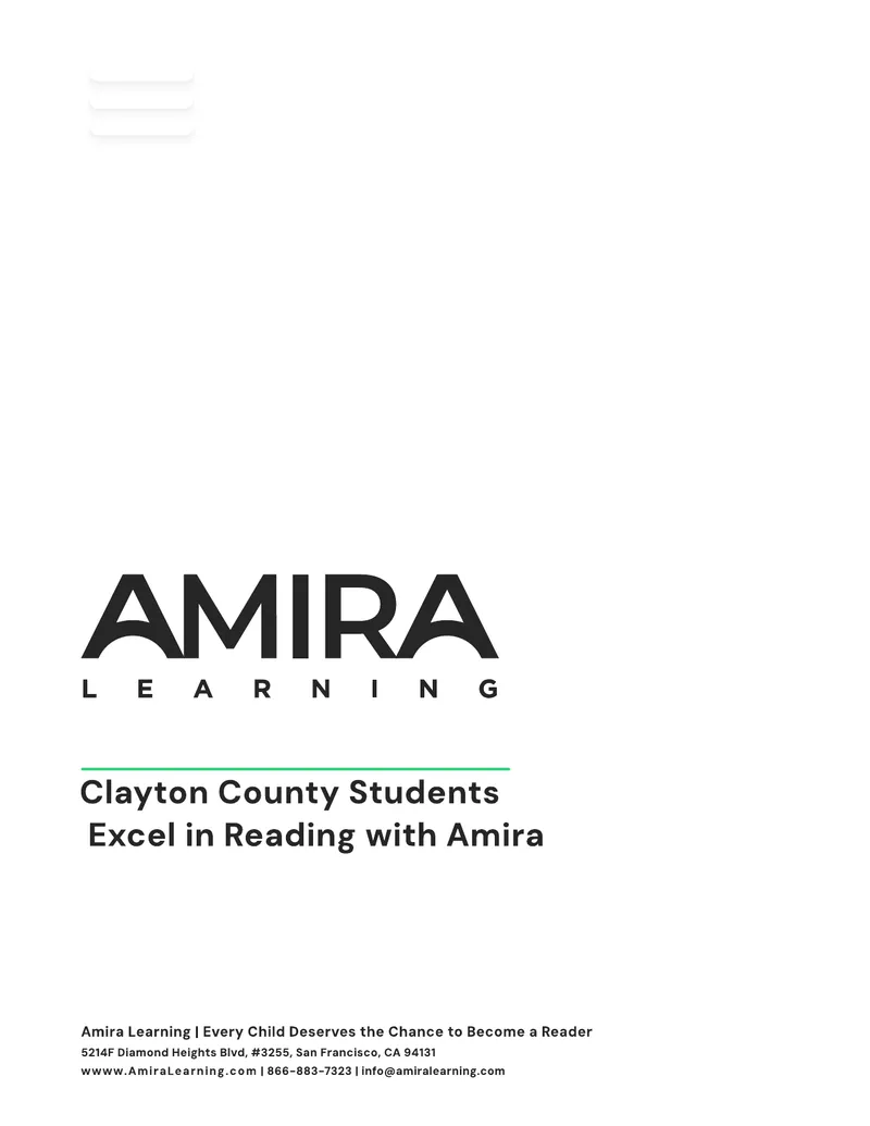 Clayton County Students Reading Improvement with Amira