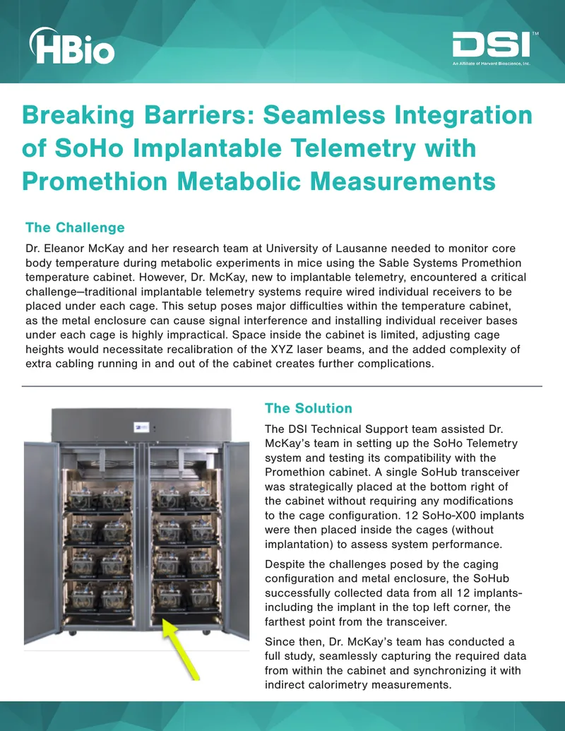 Integration of SoHo Telemetry with Promethion System