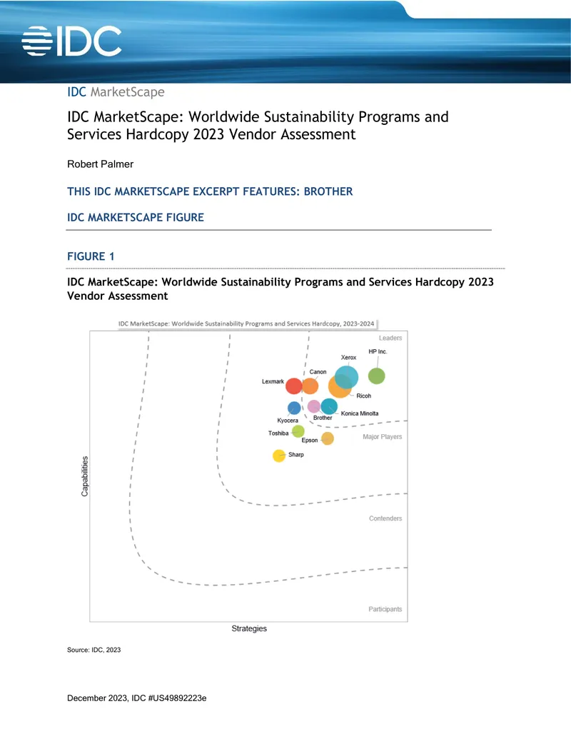 Worldwide Sustainability Programs and Services Hardcopy 2023 Vendor Assessment