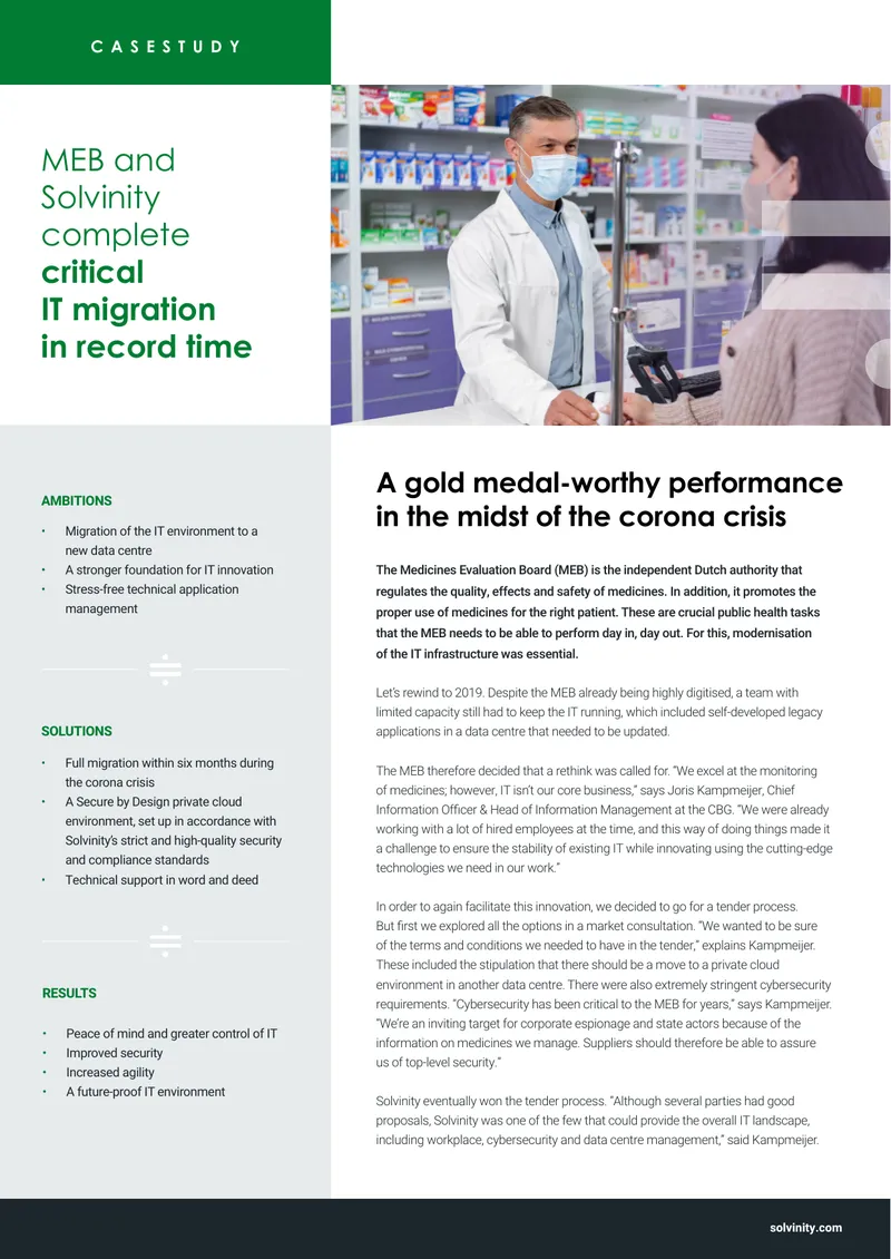 MEB and Solvinity IT Migration Case Study