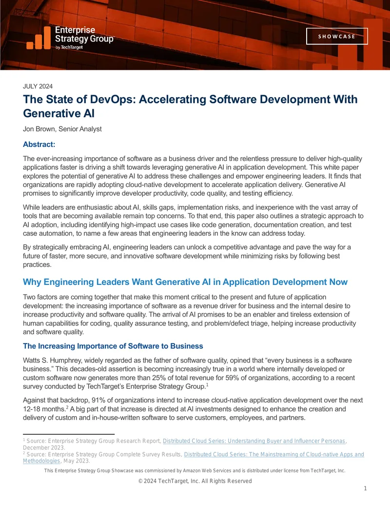 The State of DevOps: Accelerating Software Development With Generative AI