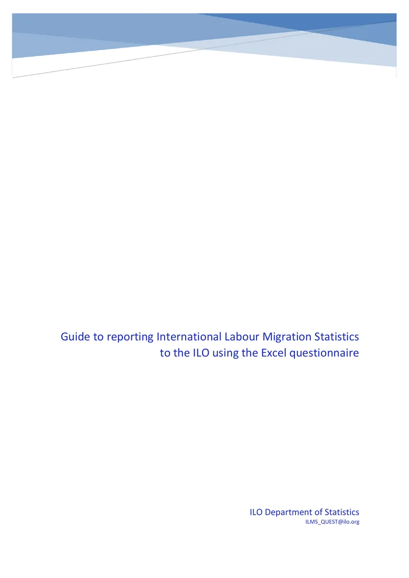 Guide to Reporting International Labour Migration Statistics