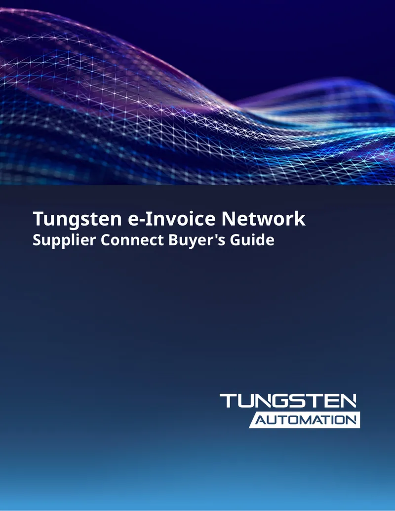 Tungsten e-Invoice Network Supplier Connect Buyer's Guide preview page 1