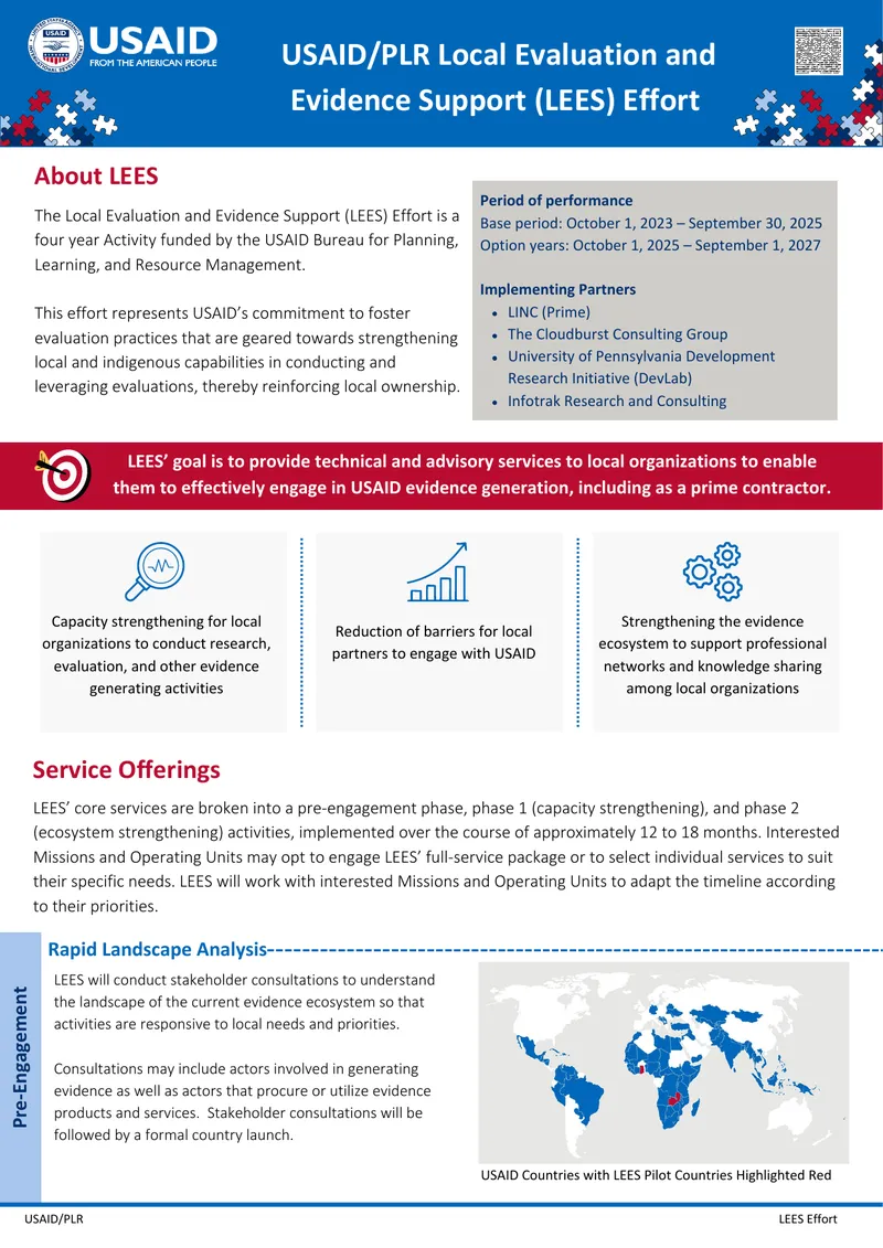 Local Evaluation and Evidence Support Effort Overview