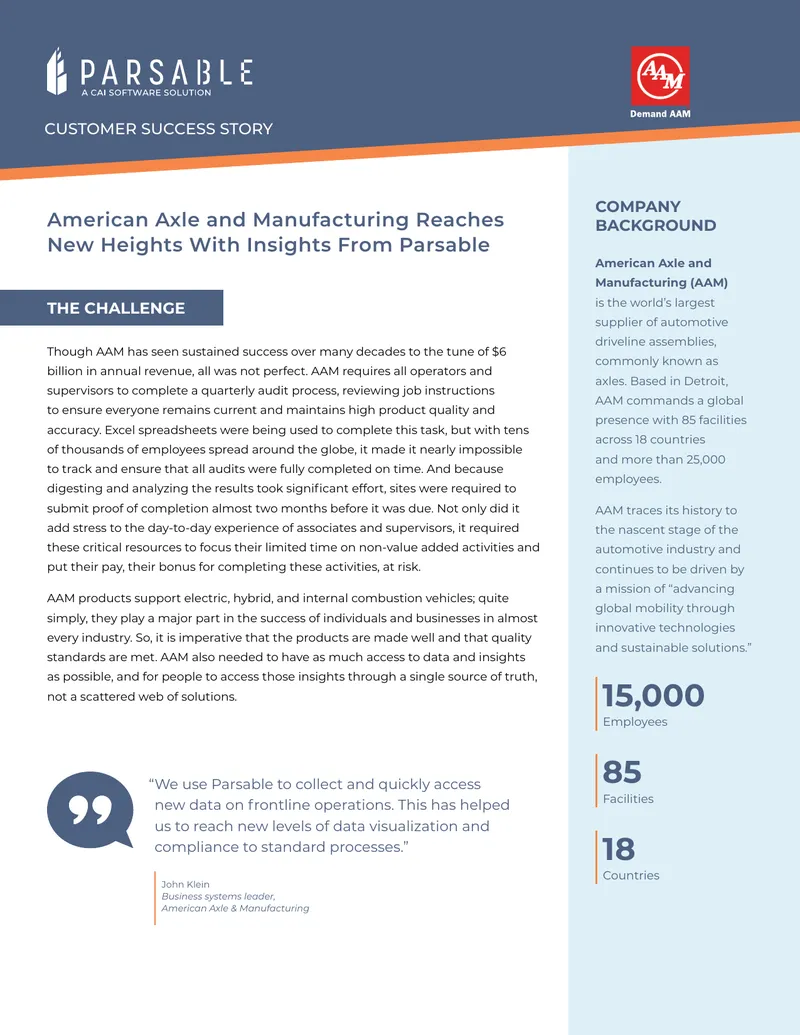 American Axle and Manufacturing Case Study