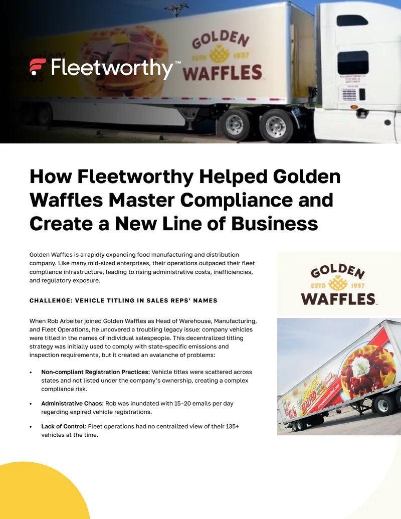 Fleetworthy's Role in Golden Waffles' Compliance Transformation