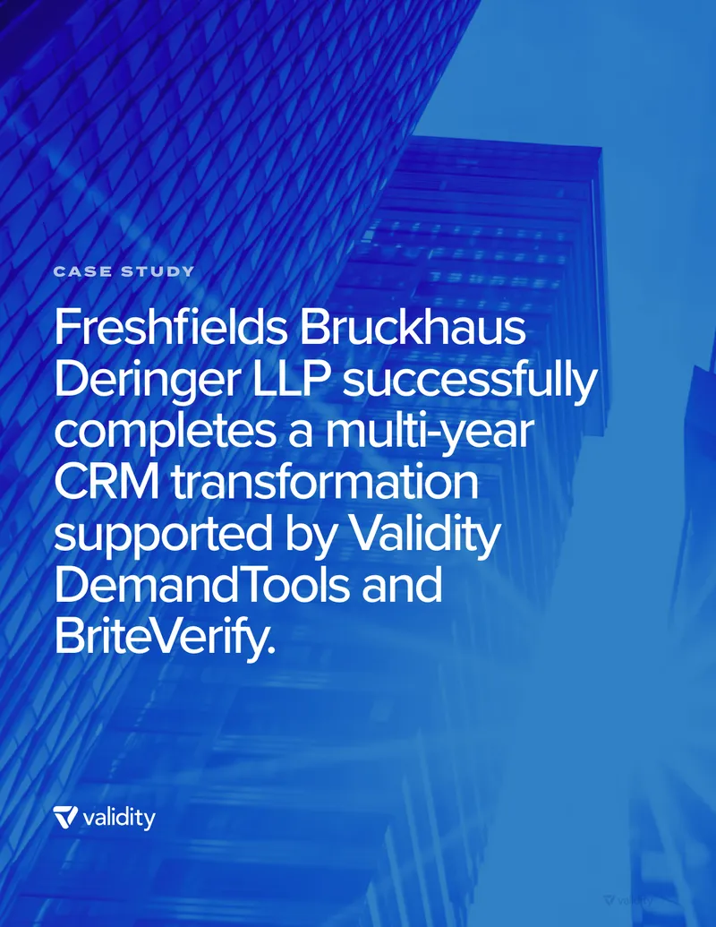 Freshfields Bruckhaus Deringer CRM Transformation Case Study