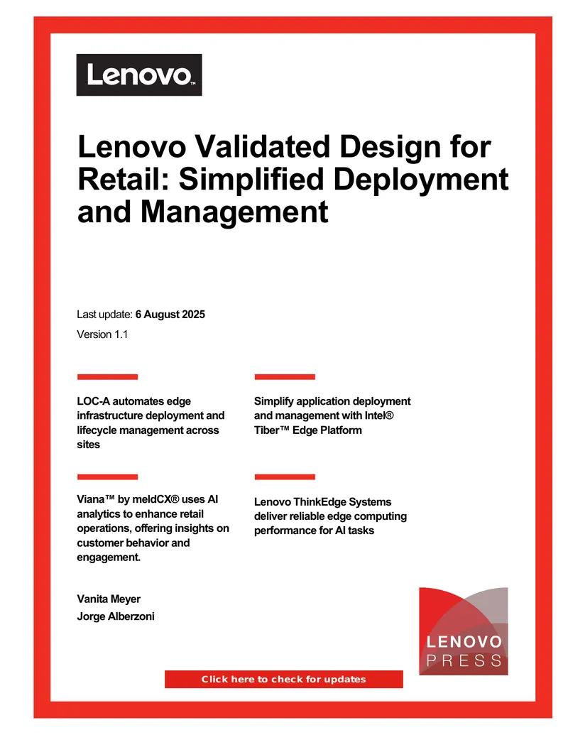 Lenovo Validated Design for Retail Deployment Guide