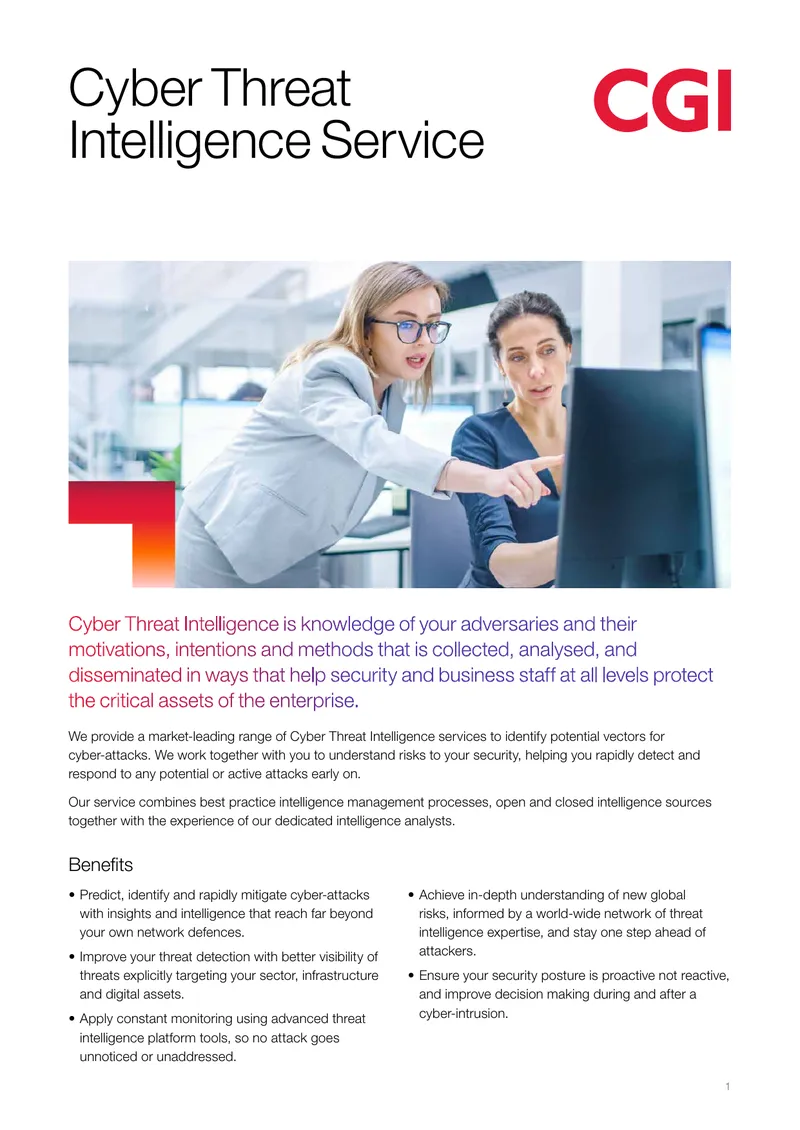 Cyber Threat Intelligence Service Overview