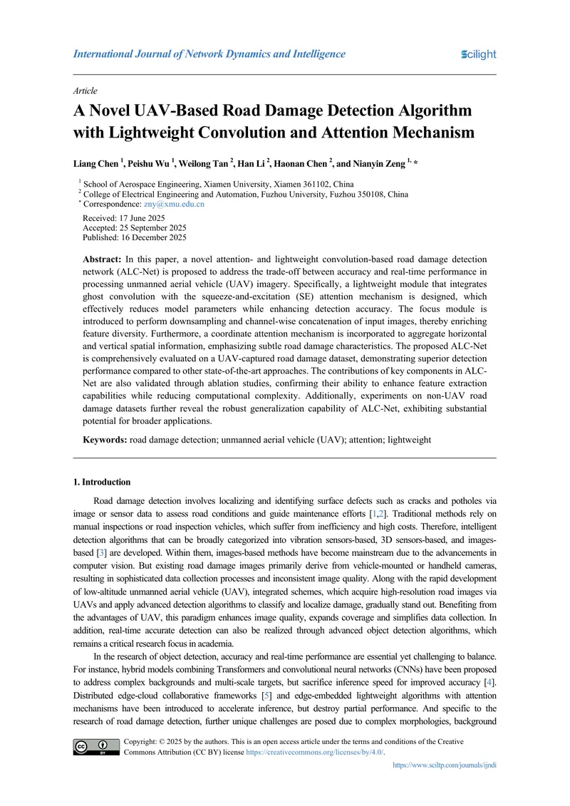 UAV-Based Road Damage Detection Algorithm