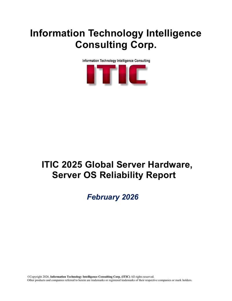 ITIC 2025 Global Server Hardware Reliability Report
