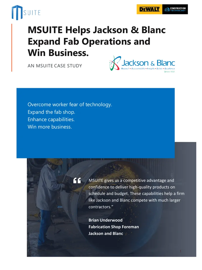 Jackson and Blanc Case Study on MSUITE Implementation