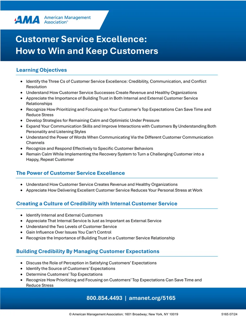Customer Service Excellence Training Guide