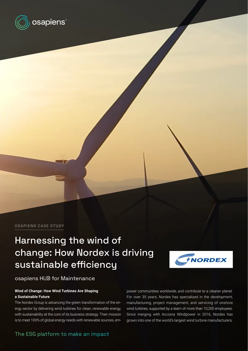 Nordex Group Sustainability and Efficiency Case Study