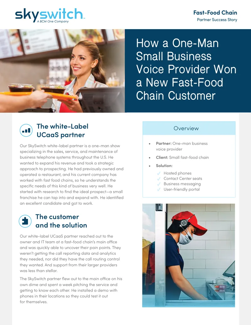 Voice Provider Success with Fast-Food Chain