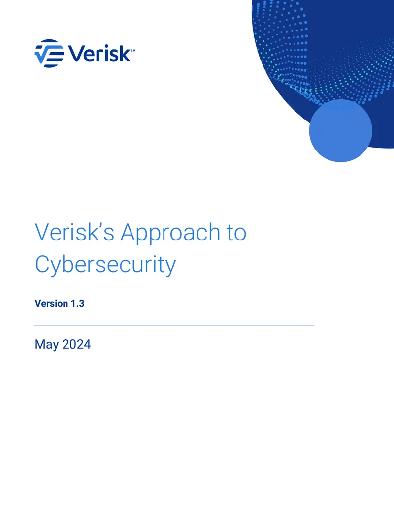 Verisk Cybersecurity Governance Framework