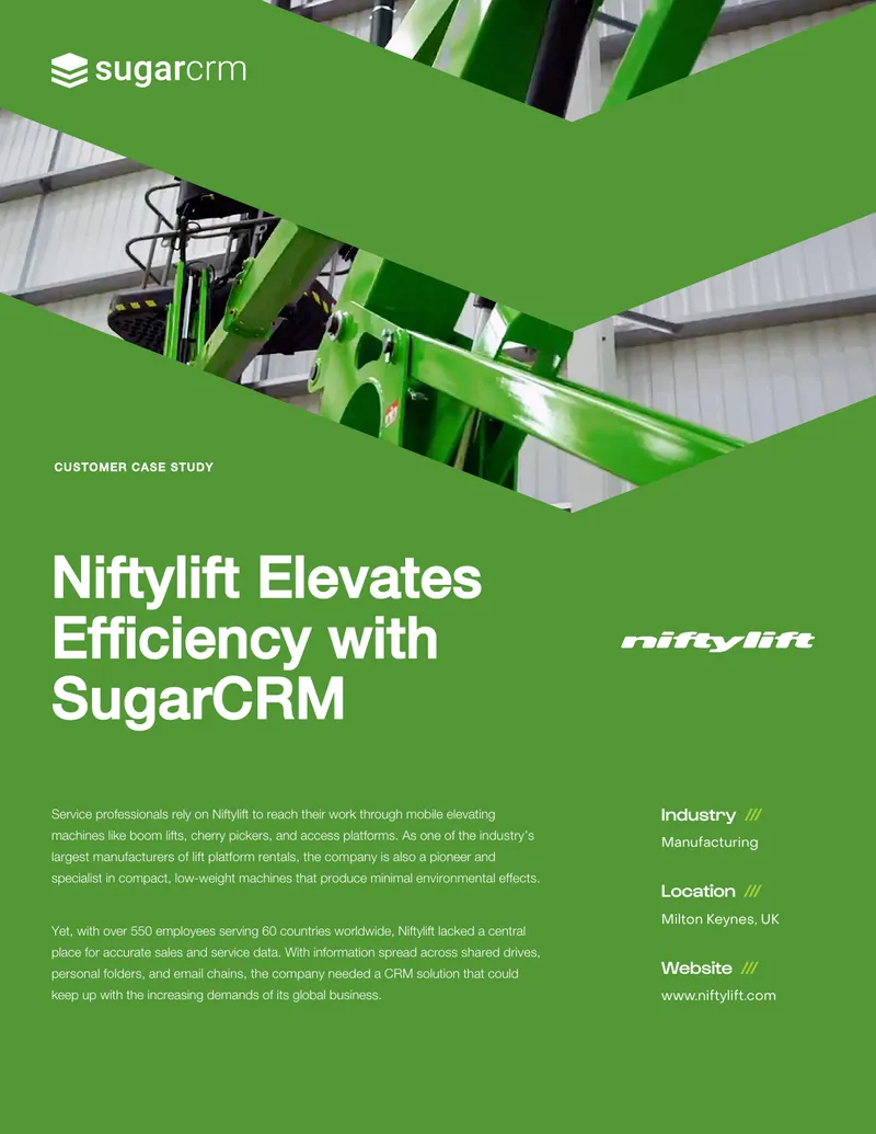 Niftylift CRM Implementation Case Study